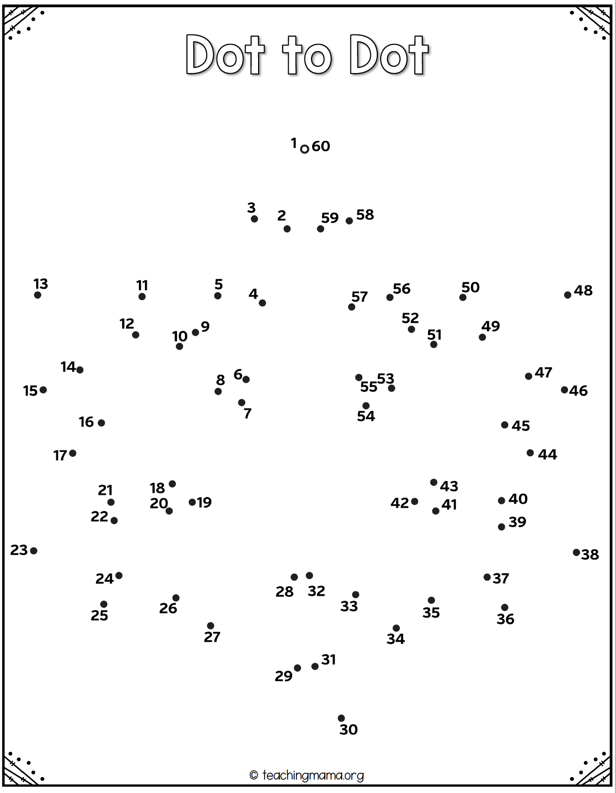 dot to dot leaf picture