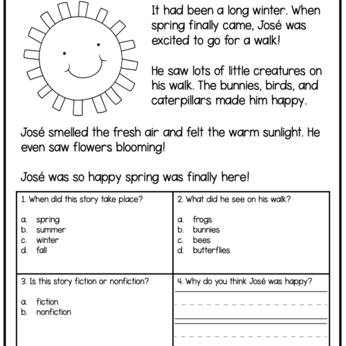 Reading Comprehension Passages - Teaching Mama