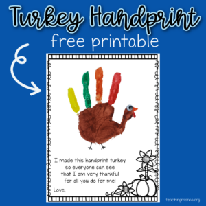 turkey handprint - free printable