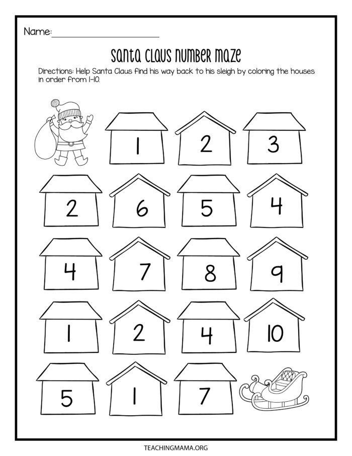 Christmas Printables for Preschoolers - Teaching Mama