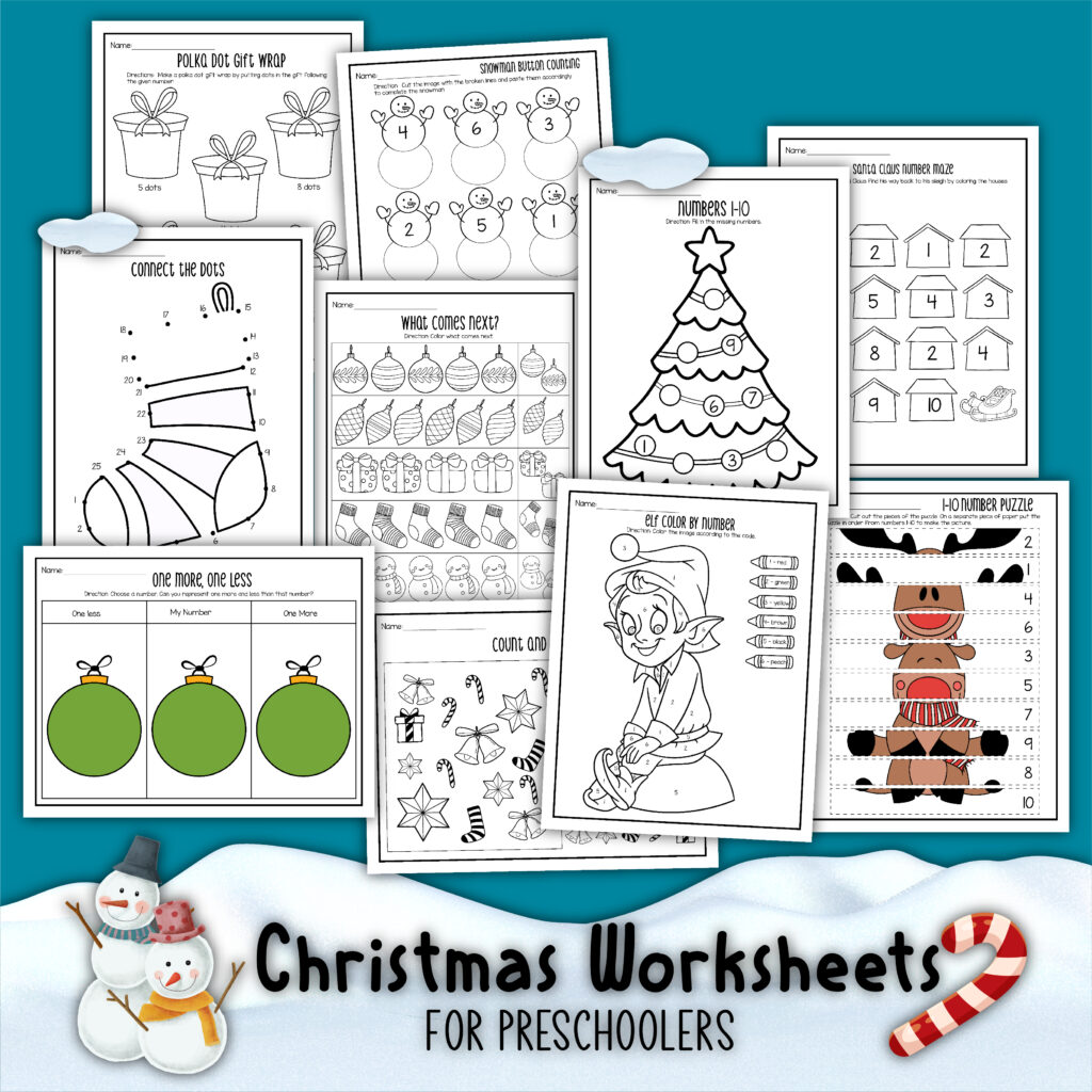 Christmas Printables for Preschoolers Teaching Mama