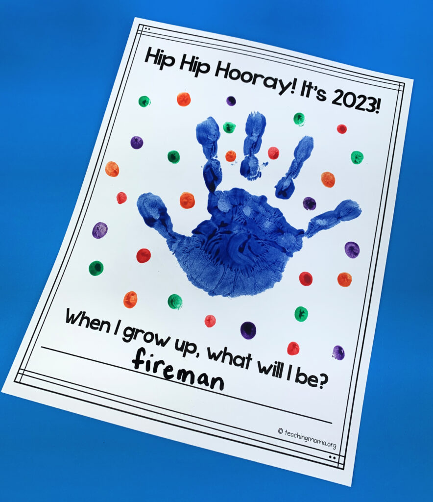 2023 handprint project for kids