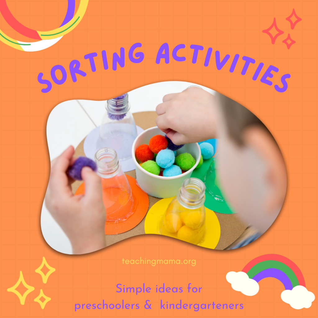 Simple sorting activities for preschoolers and kindergarteners