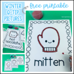 Winter Q-Tip Painting Printables