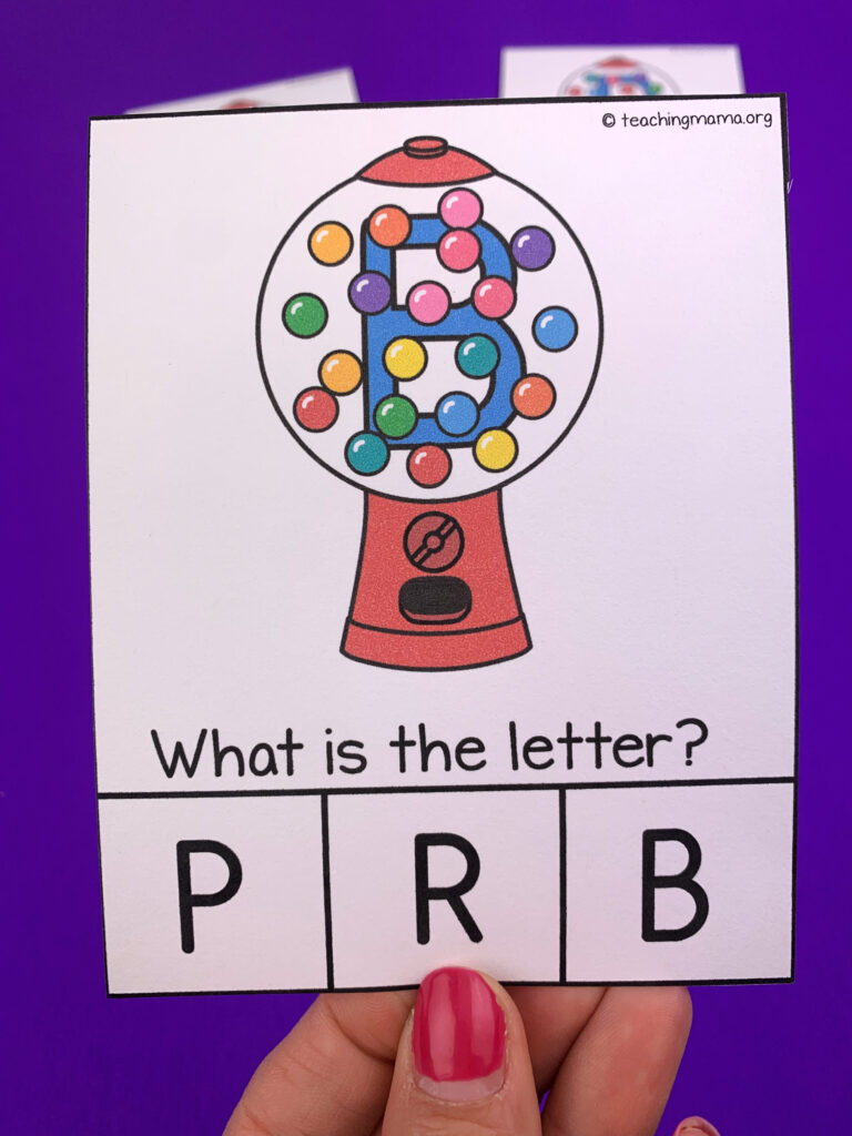 letter b on a printable card