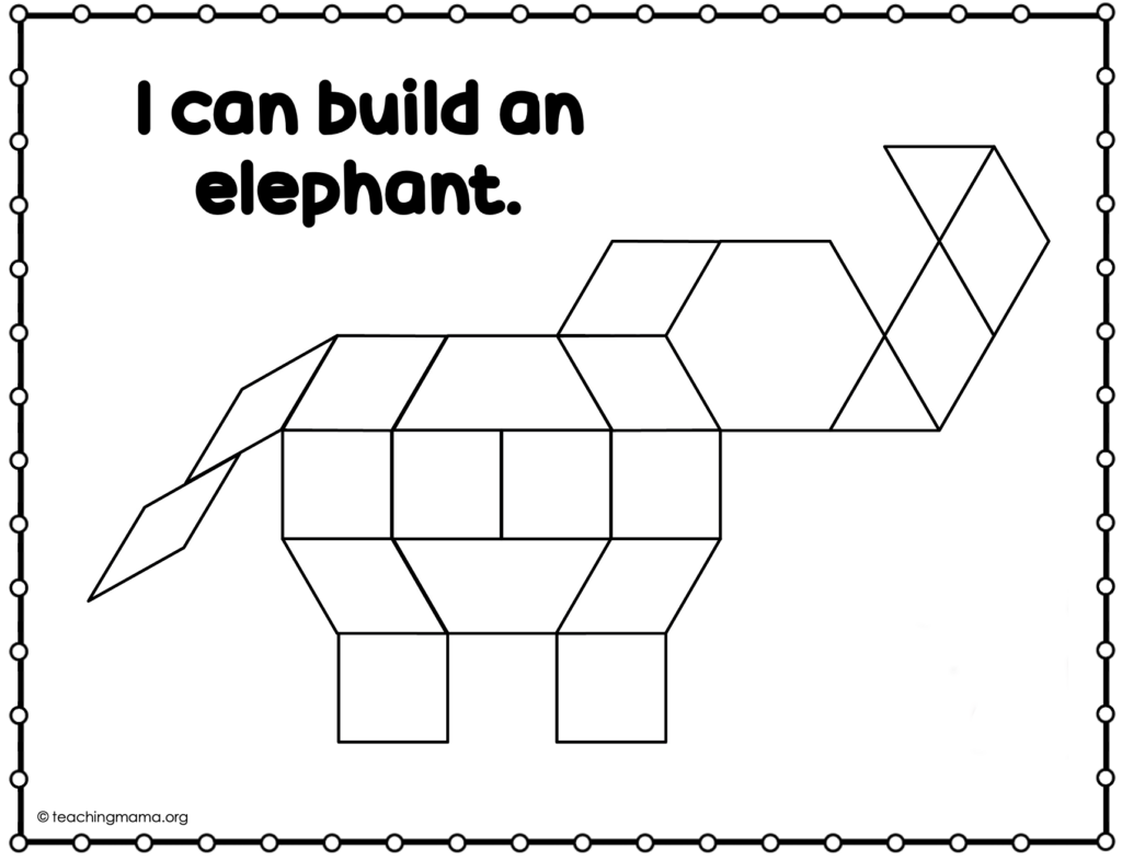 Pattern Block Animal Printables - Teaching Mama