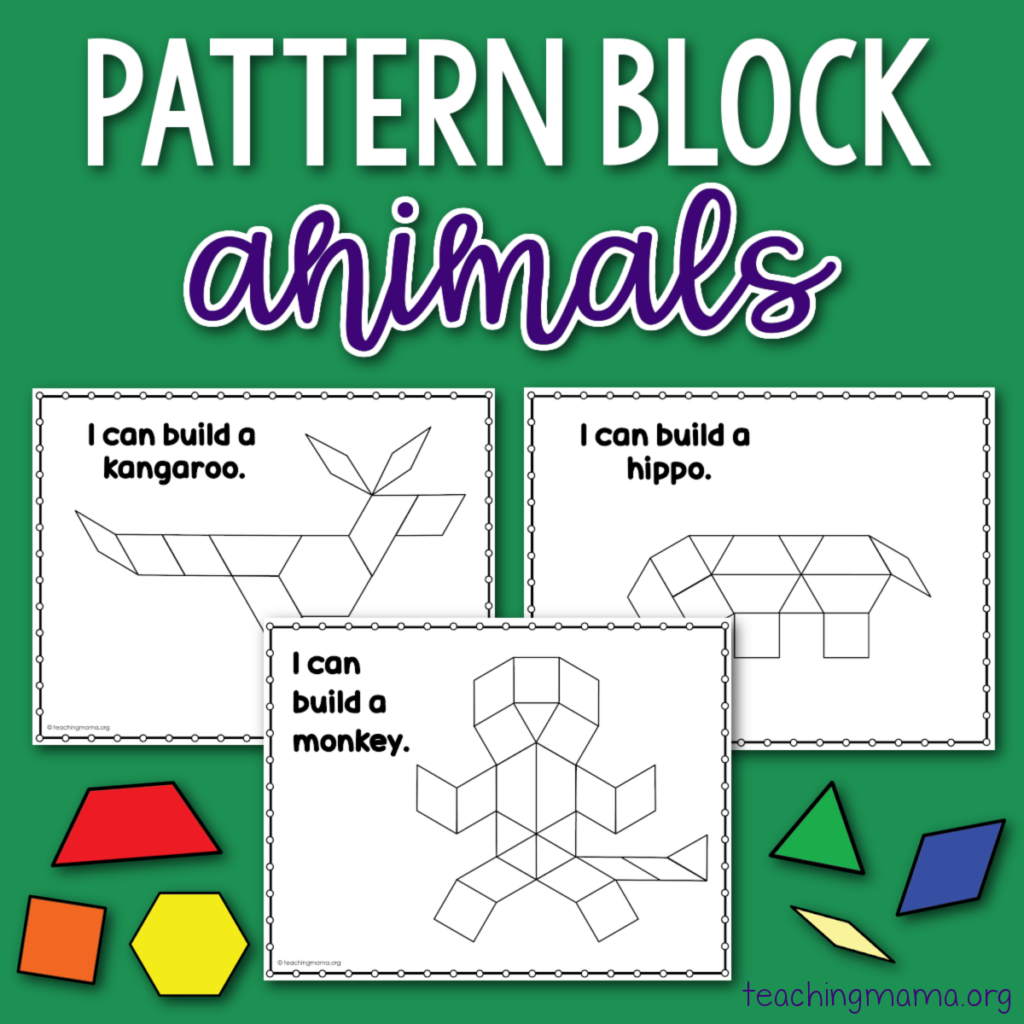 pattern block printables for animals