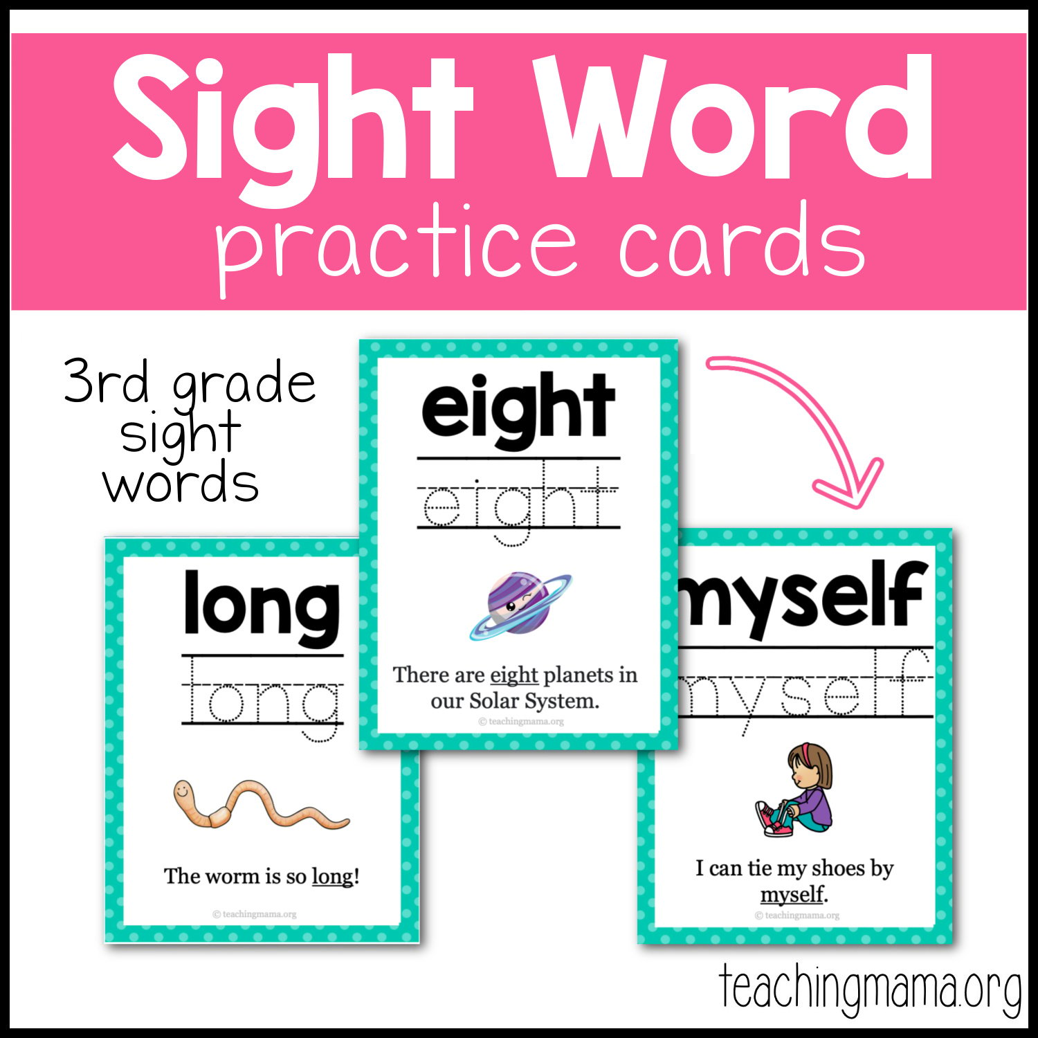 2nd Grade Dolch Sight Words Handwriting Worksheets - Mamas