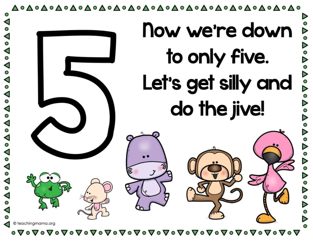 day 5 preschool countdown