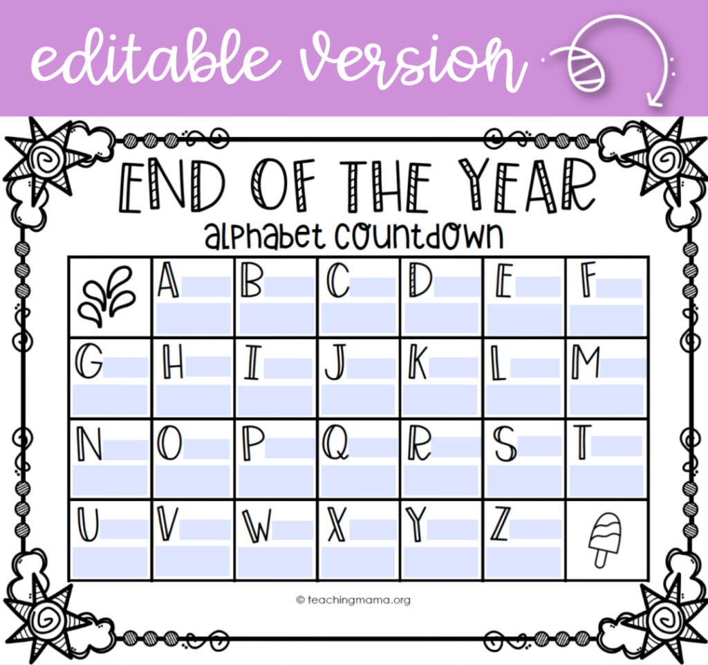 End of the Year Alphabet Countdown Calendar LaptrinhX / News