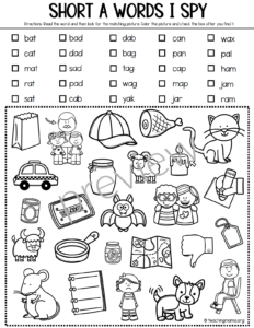 CVC I Spy Pages - Teaching Mama