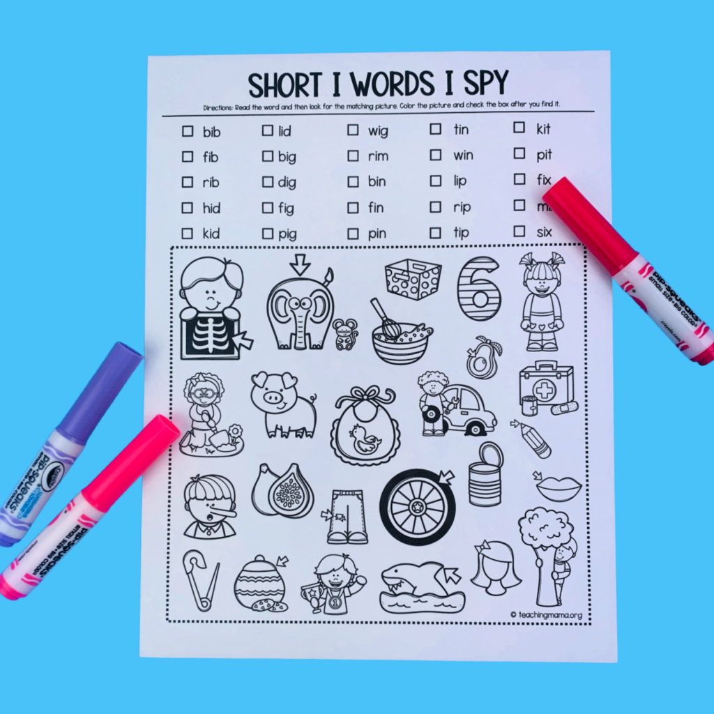 short I words for I Spy