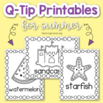Summer Q-Tip Painting Printables