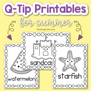 summer q-tip printables