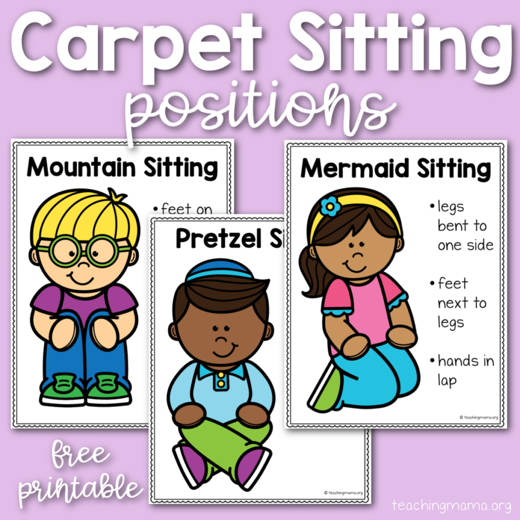 Carpet Sitting Positions - free posters