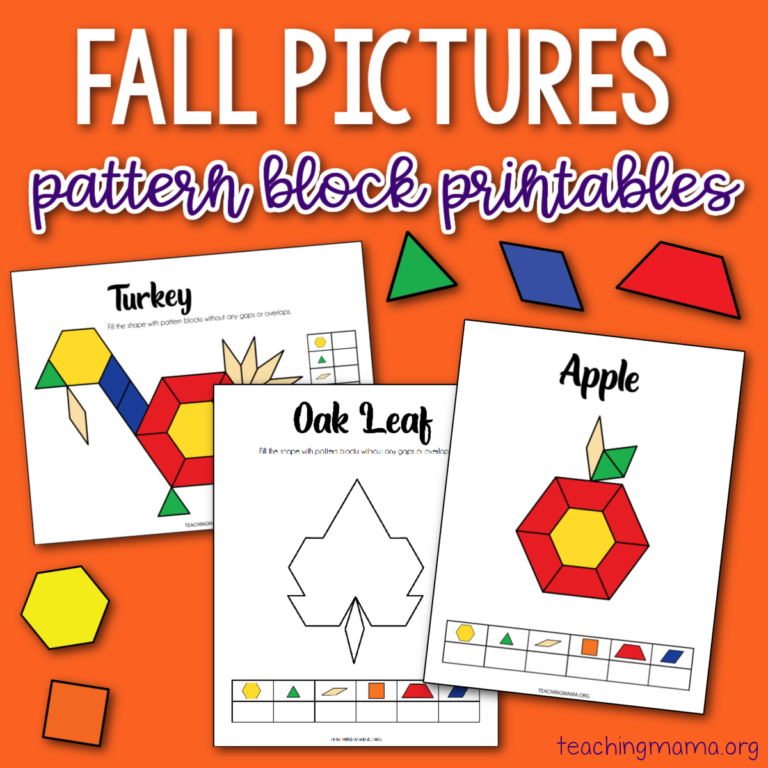 Fall Pattern Block Printables
