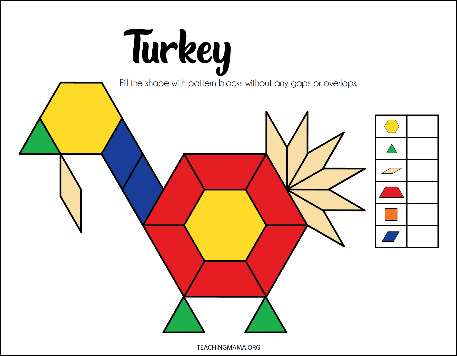turkey pattern block page