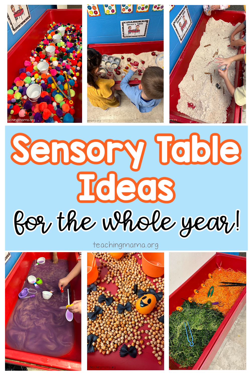 Big Collection of Sensory Table Activities for the Entire Year