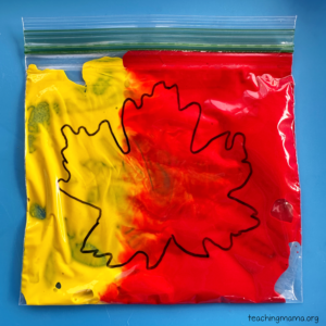 color mixing leaf activity