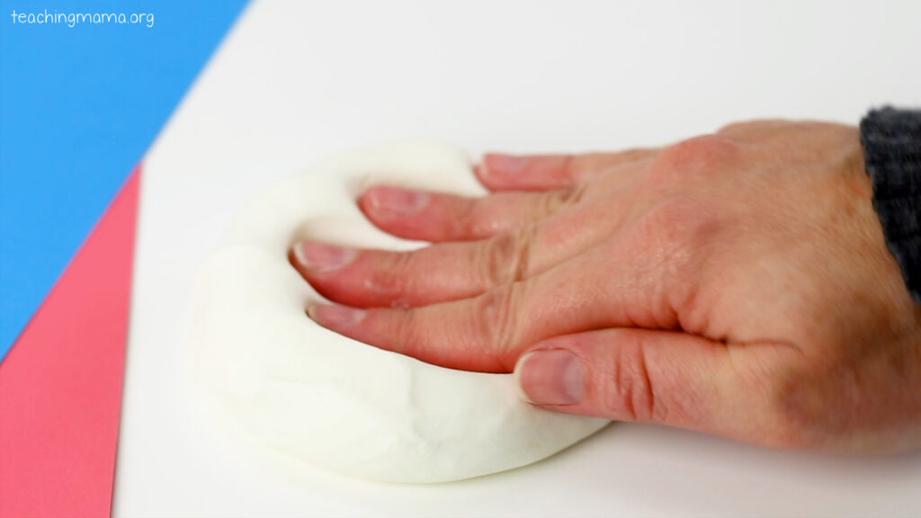 touching snow dough