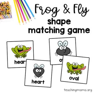 Frog and fly shape matching game