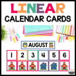 Linear calendar cards