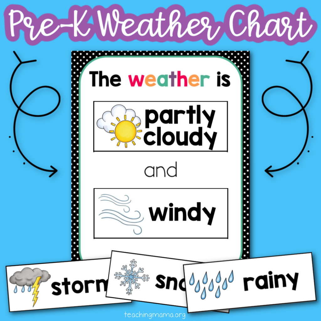 weather chart for preschool students