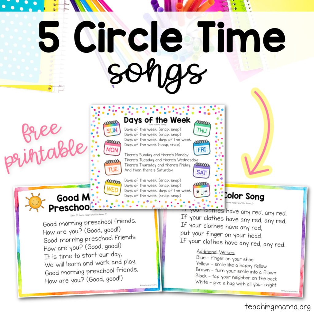 Circle Time Songs - Teaching Mama