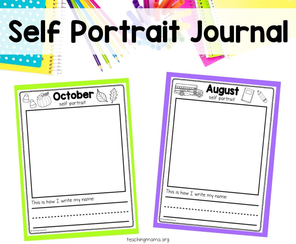 Monthly Self Portrait Journal - free printable!