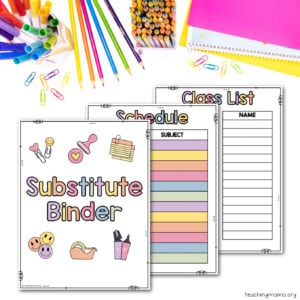 Sub Binder Printables