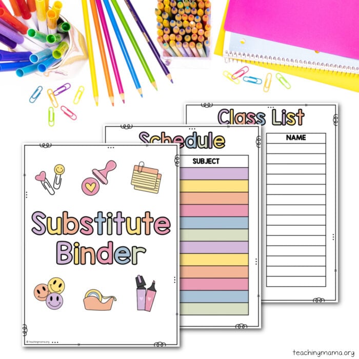 Sub Binder Printables