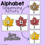 Alphabet Sequencing Activity with Leaves