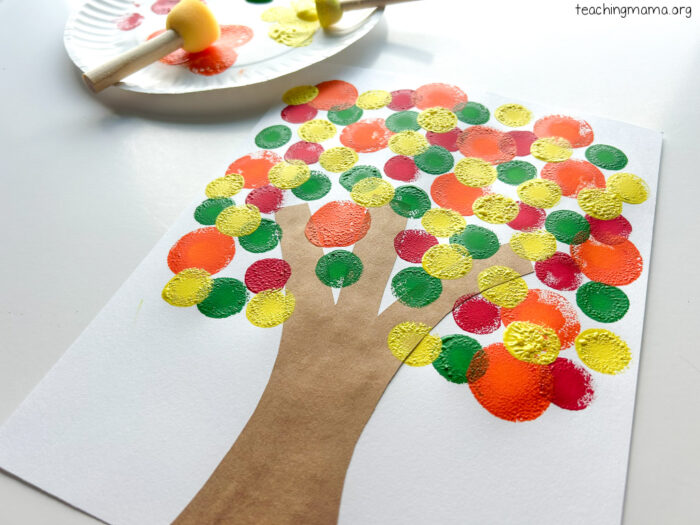 Fall Tree Painting Activity - Teaching Mama