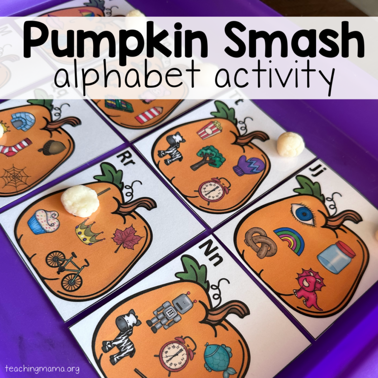 Pumpkin Smash - alphabet activity