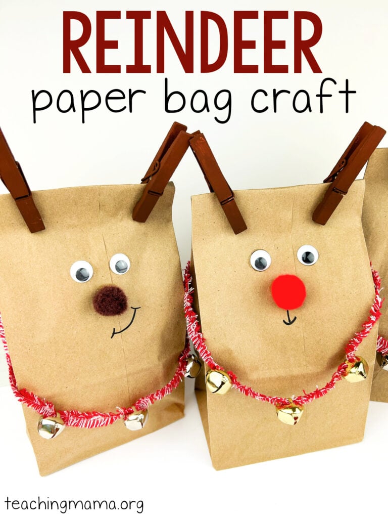 reindeer paper bag craft