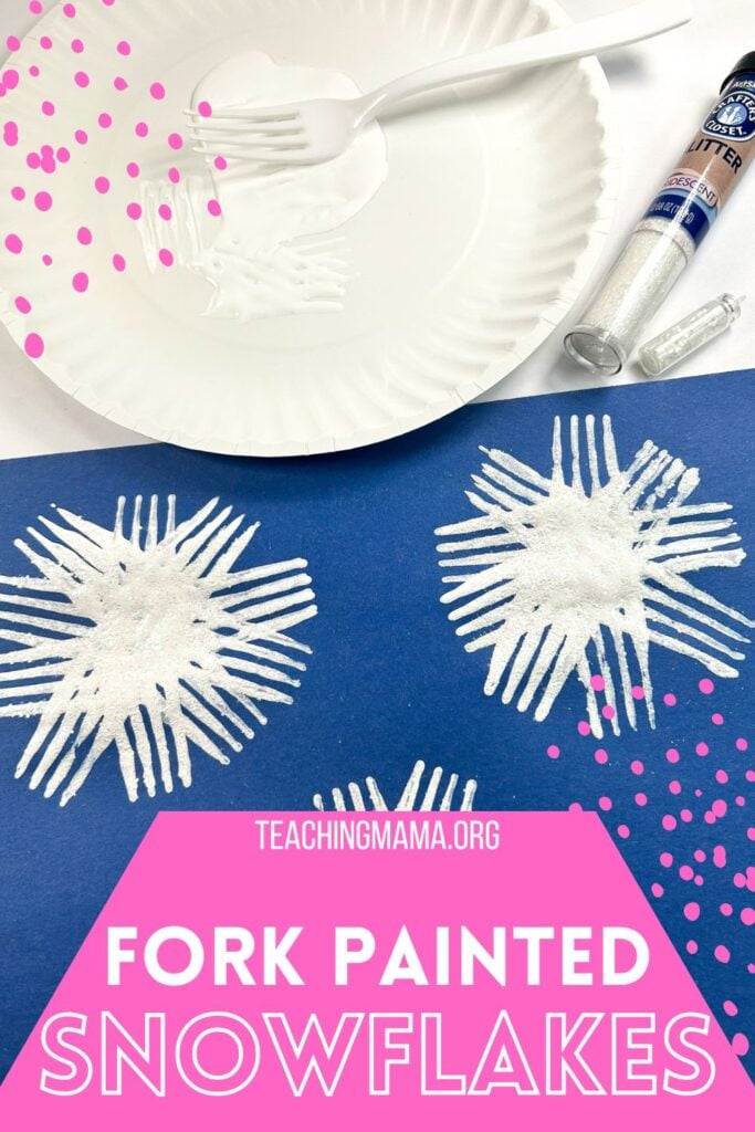 Fork Painted Snowflakes