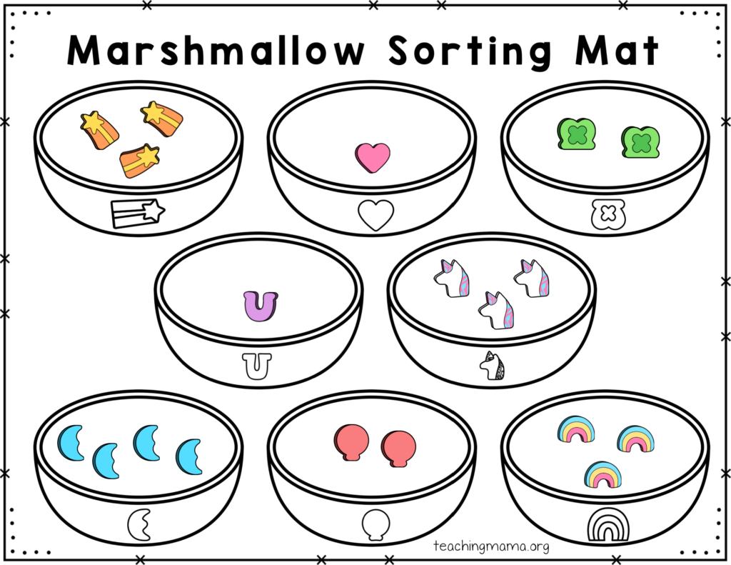 Marshmallow Sorting - Lucky Charms