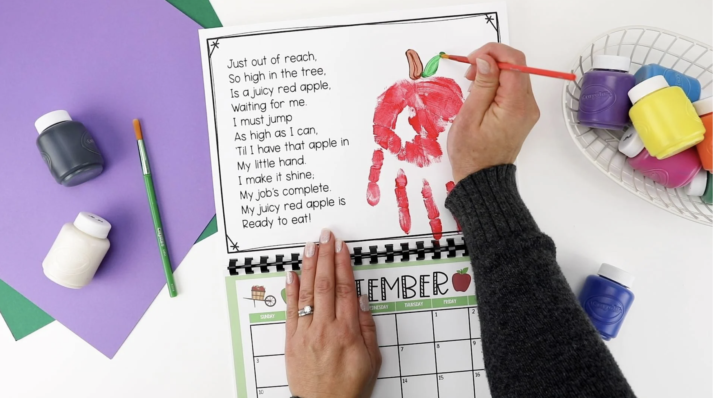 Target Calendars Hand Handprint Calendar Sale - Teaching Mama