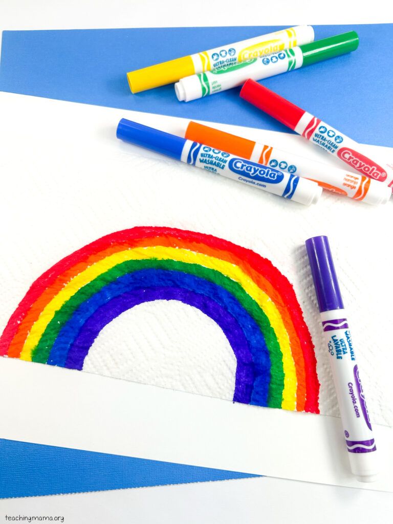 rainbow with markers