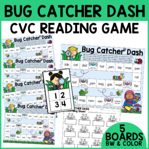 bug catcher game for CVC words