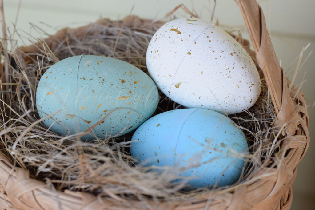 Painted plastic eggs