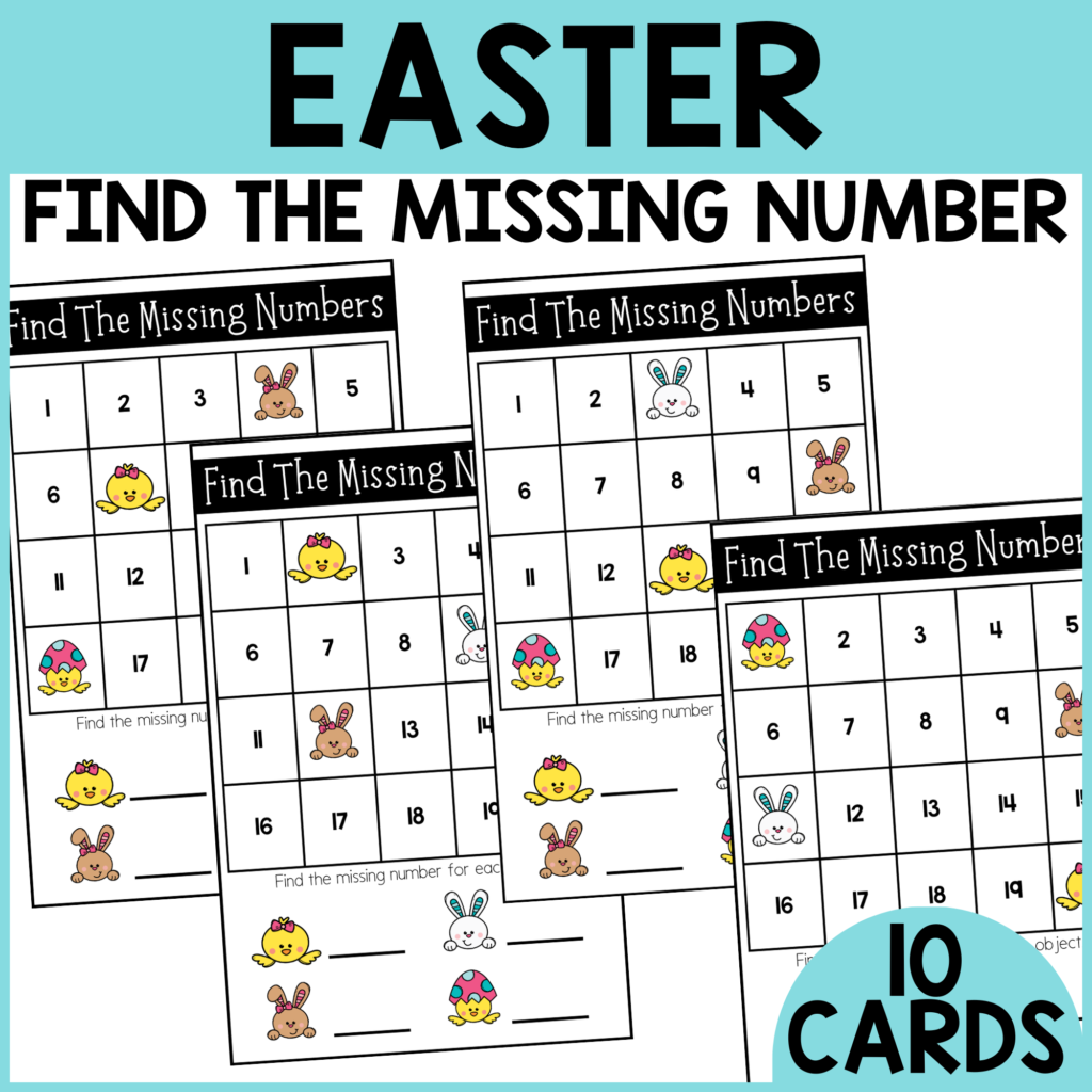 Find the Missing Number - Easter theme