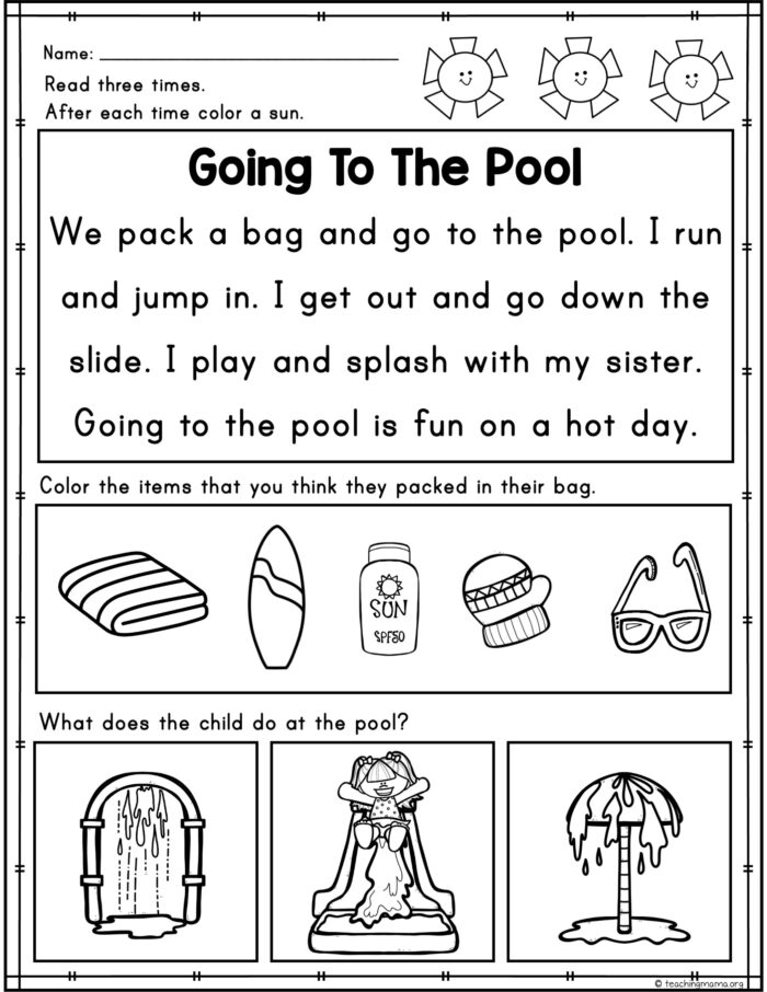 Kindergarten Summer Reading Passages - Image 4