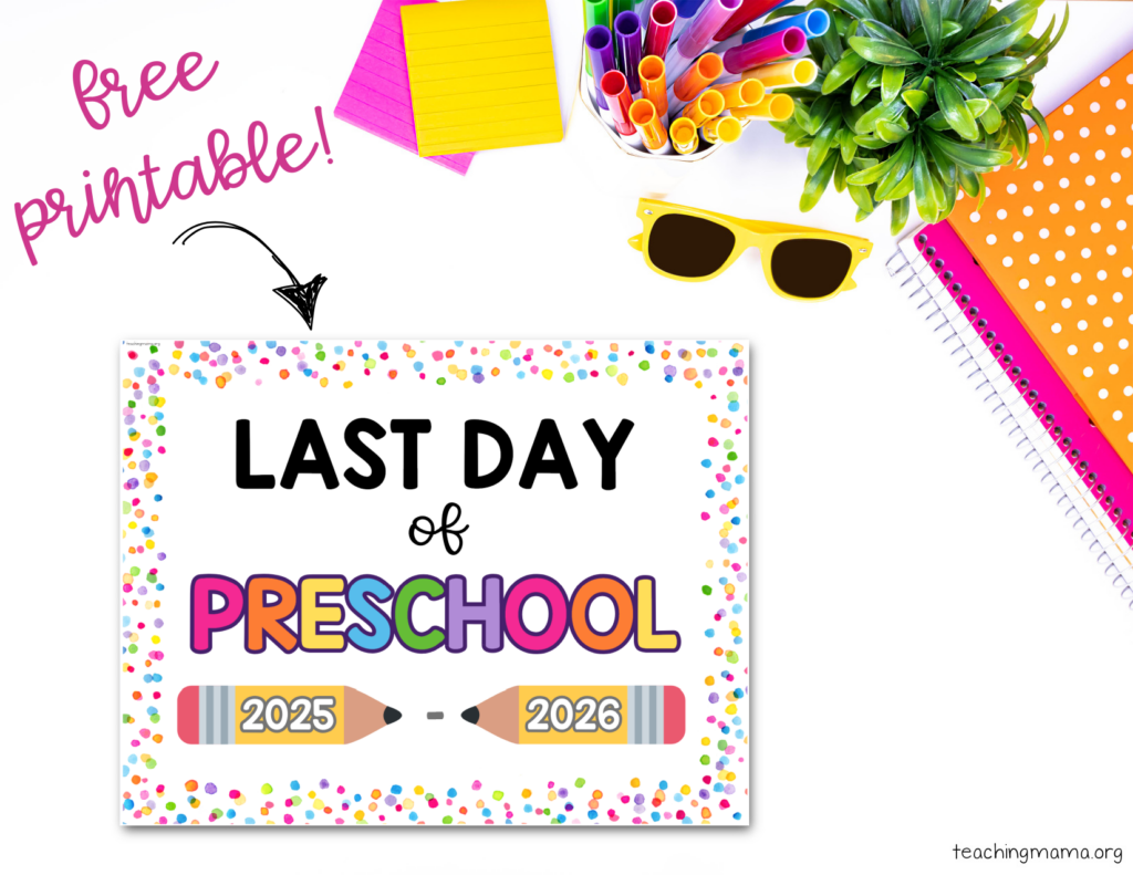 free printable for last day of school signs