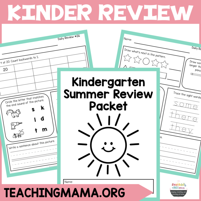 Kindergarten Summer Review Packet - Image 5