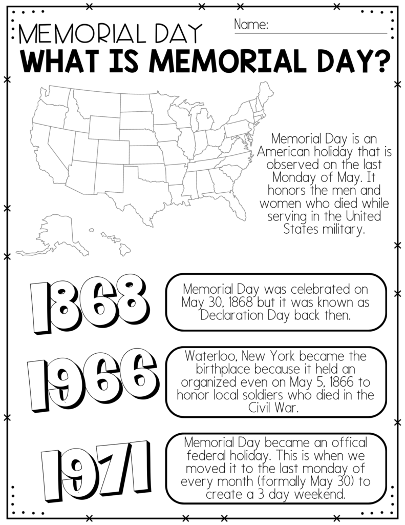 memorial day fact sheet