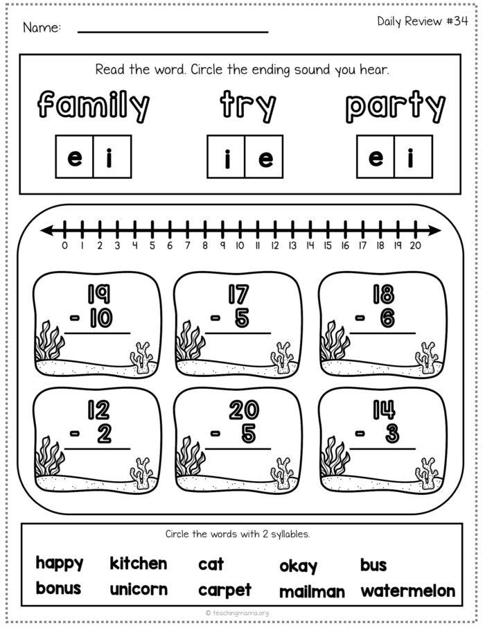 1st Grade Summer Review Packet - Image 7