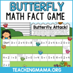 butterfly math fact game