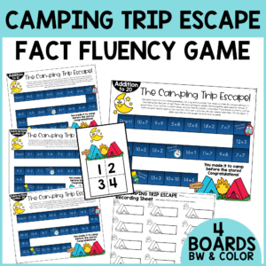 Camping Fact Fluency Game