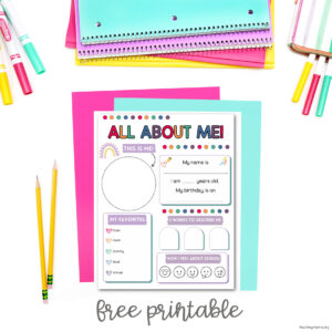 All About Me - Free Printable